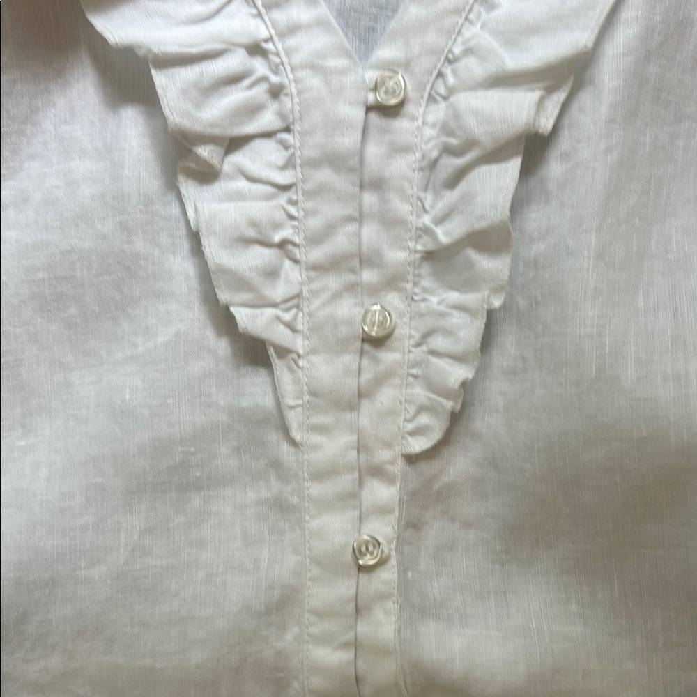 New Saks Fifth Avenue Elegant White Sleeveless 100% Linen Dress, NWT, Size XL/16 - Picture 6 of 12